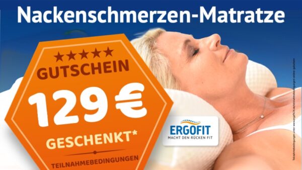 Nackenschmerzen-Matratze Gutschein