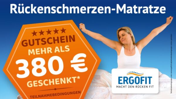 Rückenschmerzen-Matratze Gutschein - Wert mind. 380,00 €