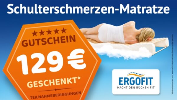 Schulterschmerzen-Matratze Gutschein