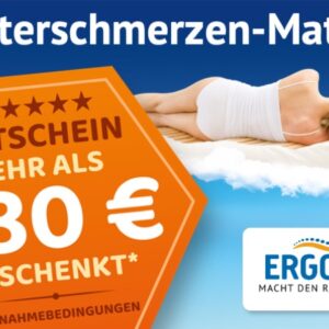 Schulterschmerzen-Matratze Gutschein - Wert mind. 380,00 €