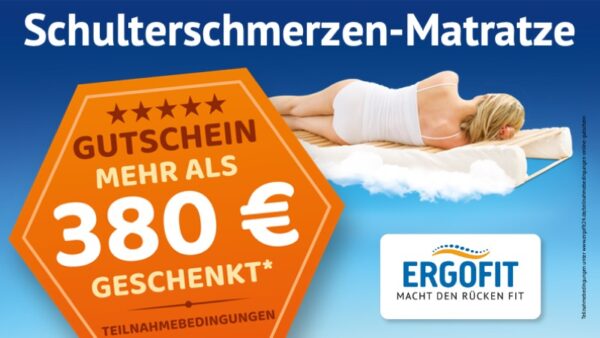Schulterschmerzen-Matratze Gutschein - Wert mind. 380,00 €
