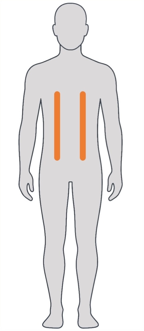 Körperform H mit gleichmäßiger Schulter- und Beckenbreite